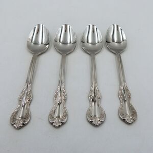 Wallace Camden Teaspoon 18/10 Stainless Flatware Glossy S/4 Spoons China